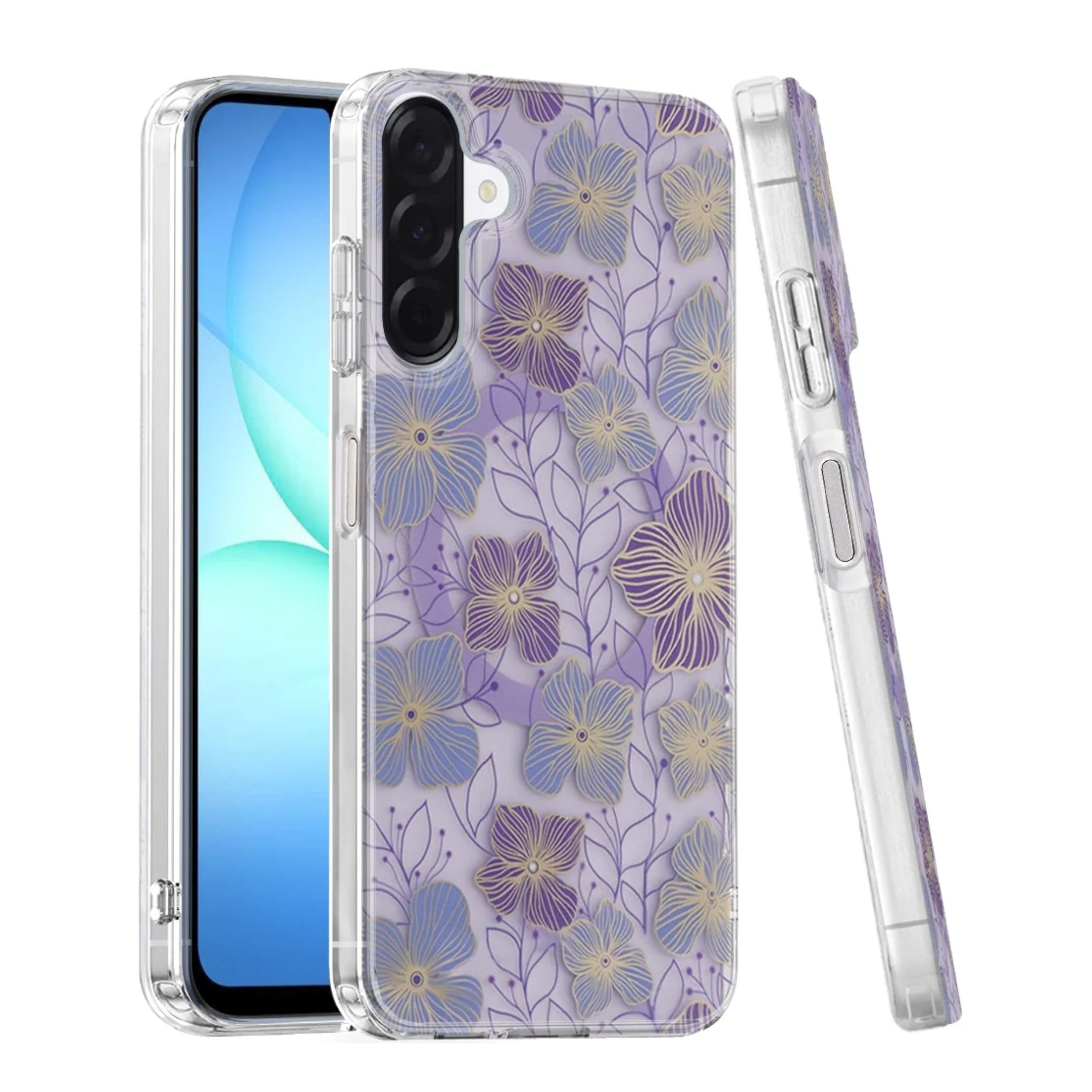 Kitcheniva - IMD Dual Layer Magnetic Circle Cover Phone Case With Tempered Glass For Samsung Galaxy A17 5G - Floral price history on PriceWatchPro