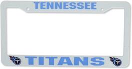 Rico Industries - Tennessee Football Titans Raised Lettering White Plastic License Plate Frame - Multi