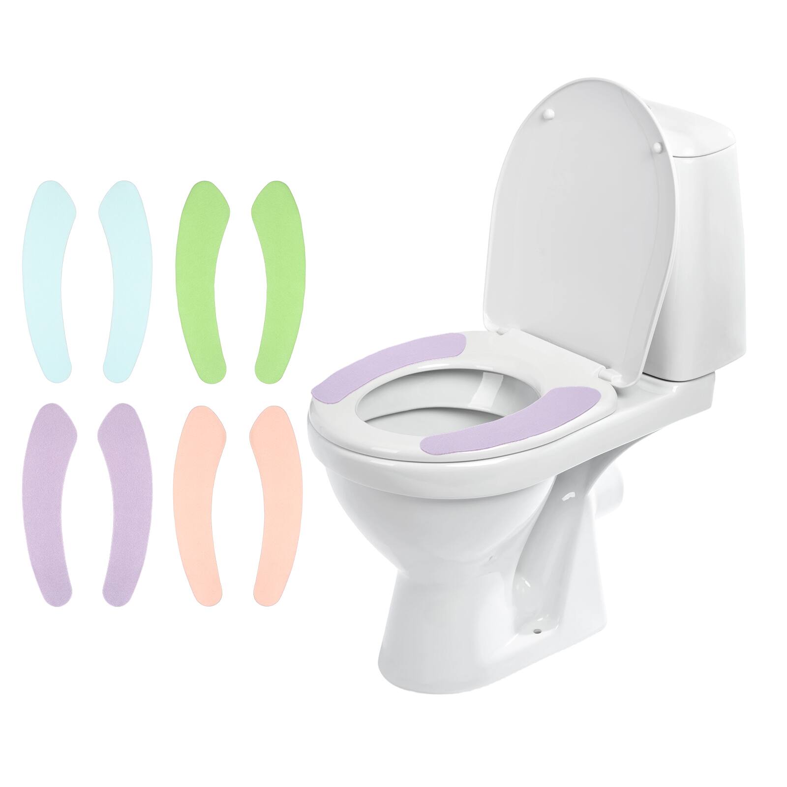 Purple, Green, Blue, Pink