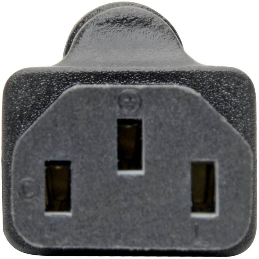 Alt View 1. Tripp Lite - Tripp Lite by Eaton Computer Power Cord Adapter NEMA 5-15P to C13 - 15A 125V Black - 1 x NEMA 5-15P Male, 1 x IEC 60320 - Black.