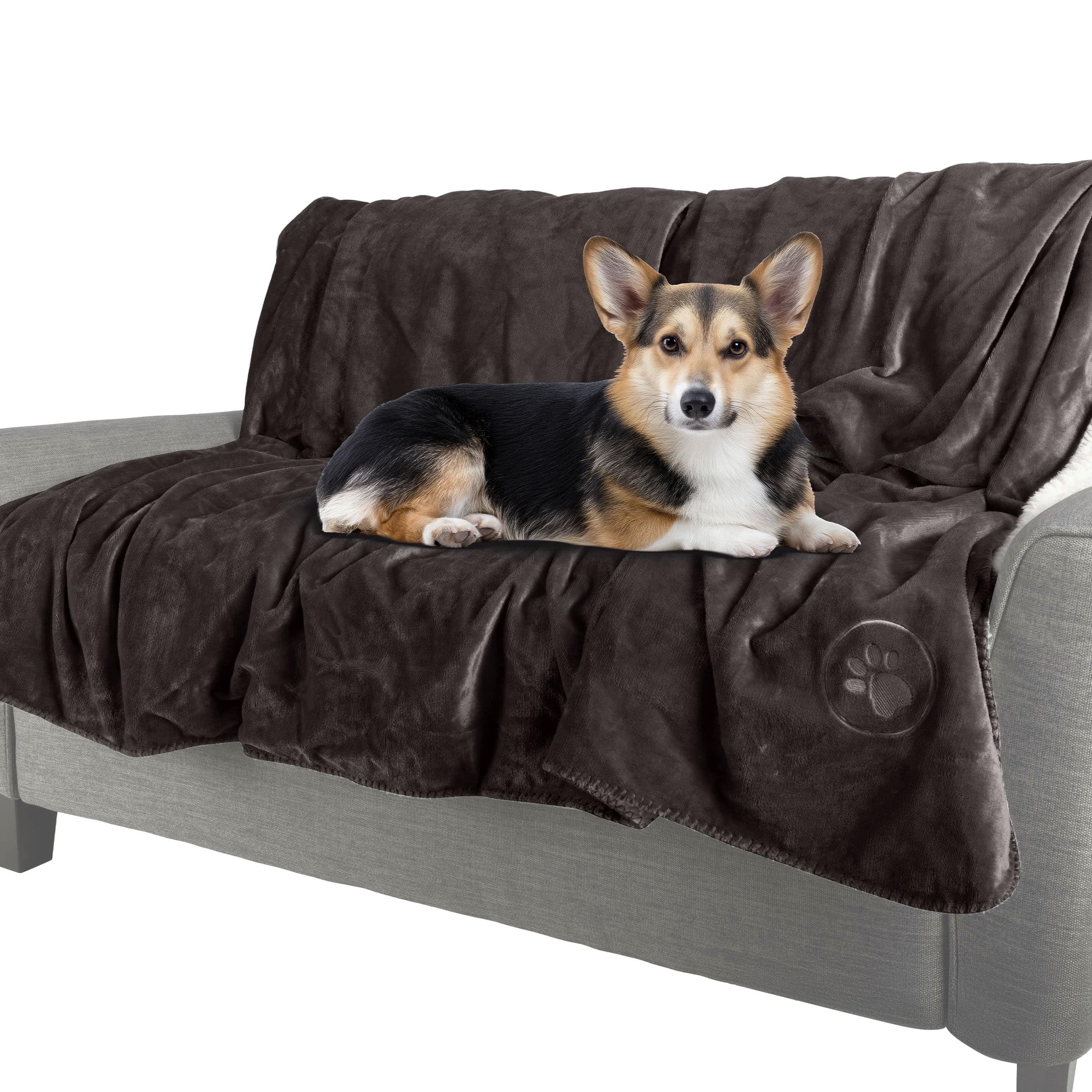 PetMaker - Waterproof Dog Blanket 50x60-Inch Sherpa Dog Blanket for Couch, Bed, or Car Protects from Spills, Stains and Fur - Dark Gray price history on PriceWatchPro