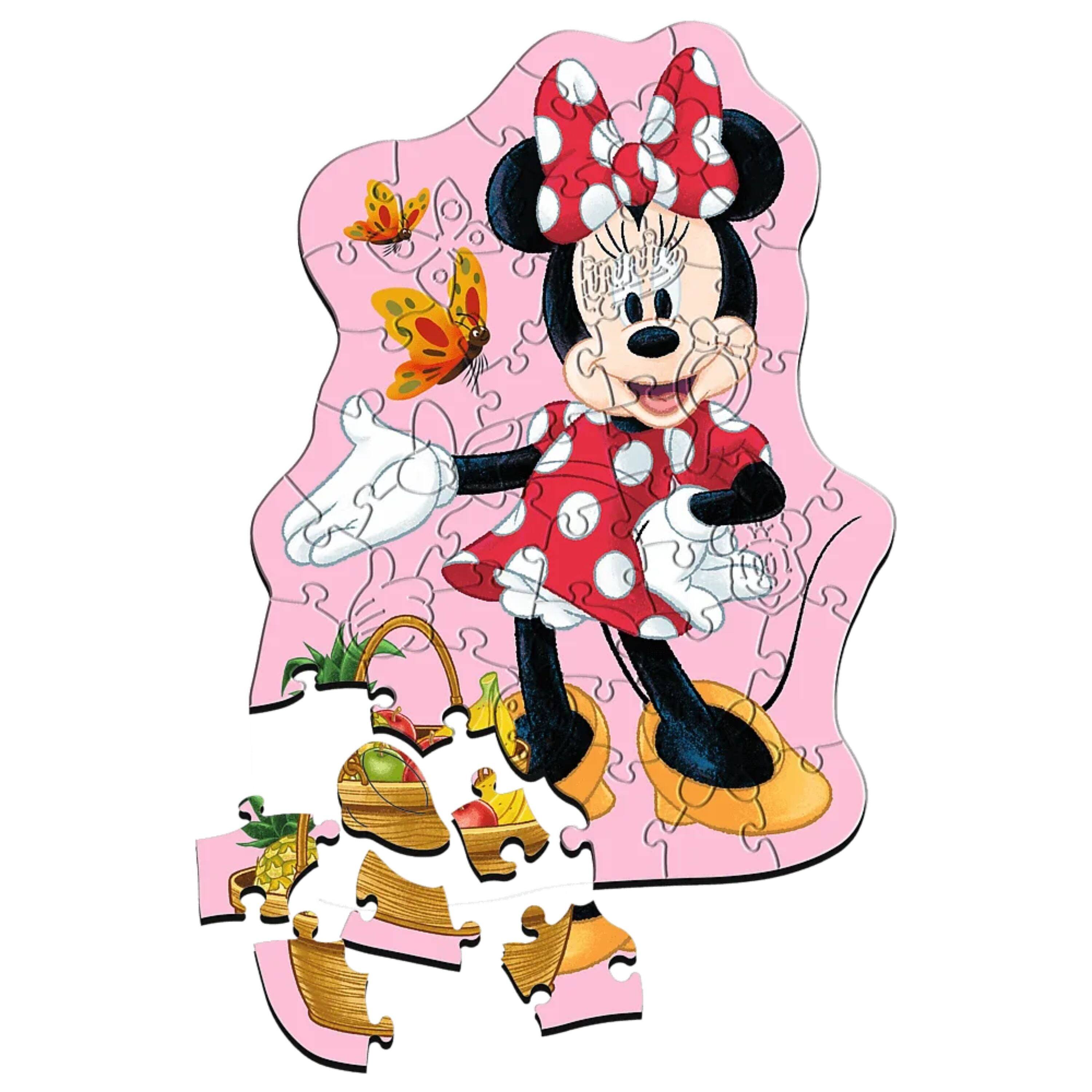 Alt View 1. Trefl - Trefl Wood Craft 50 Piece Wooden Puzzle - Disney's Happy Minnie.