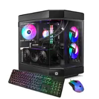 iBUYPOWER - Y60 Gaming Desktop PC - Intel Core i7 14700KF - NVIDIA GeForce RTX 4070 12GB - 32GB DDR5 RAM - 2TB NVMe - Black - Front_Zoom