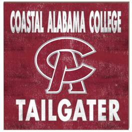 Jardine - Coastal Alabama Community College 10" x 10" Team Color Tailgater Sign - Maroon