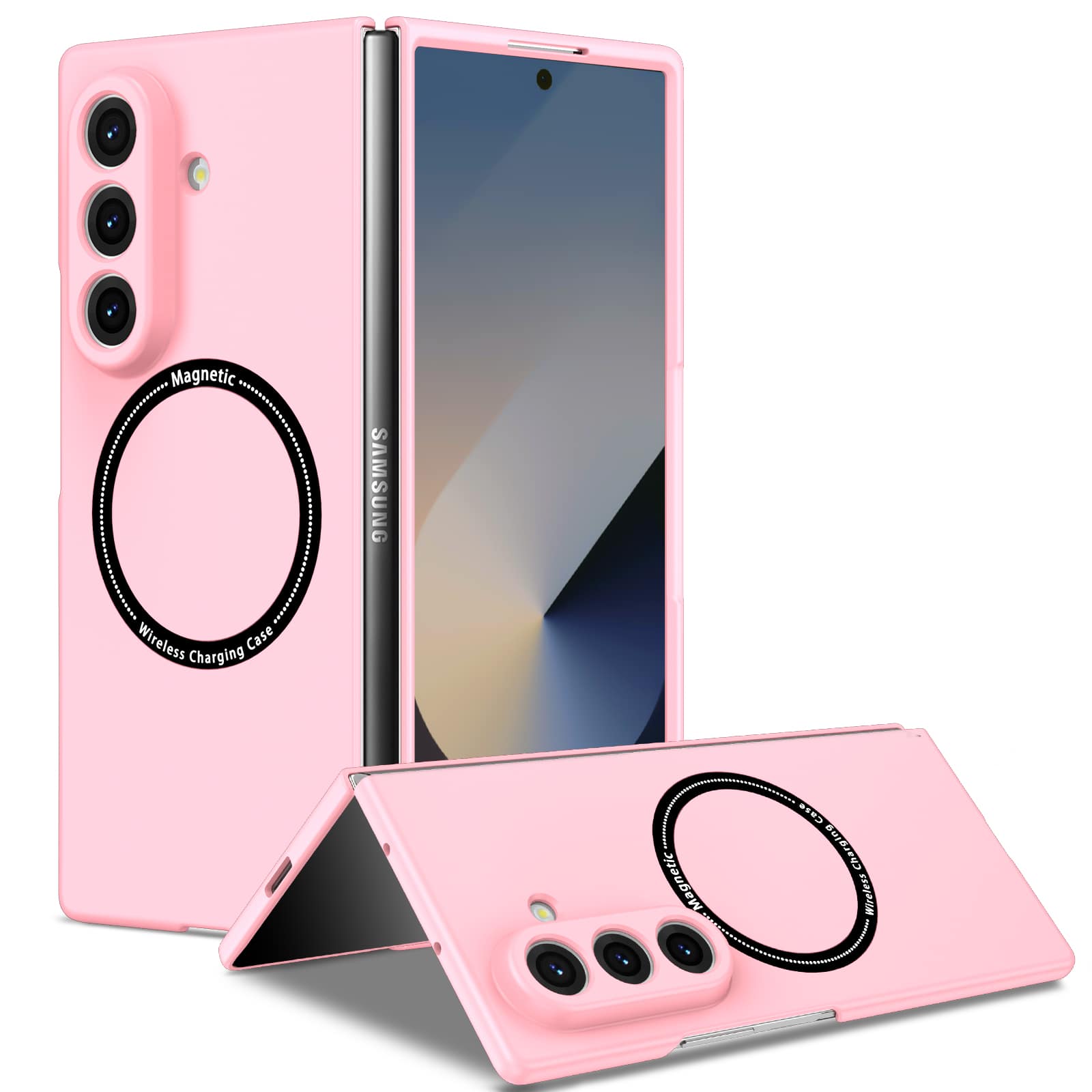 Dteck - for Samsung Galaxy Z Fold8 Ultra Case,Slim Matte PC Phone Cover,Mag Safe Compatible,Magnetic Folding Shockproof Cover - Pink price history on PriceWatchPro