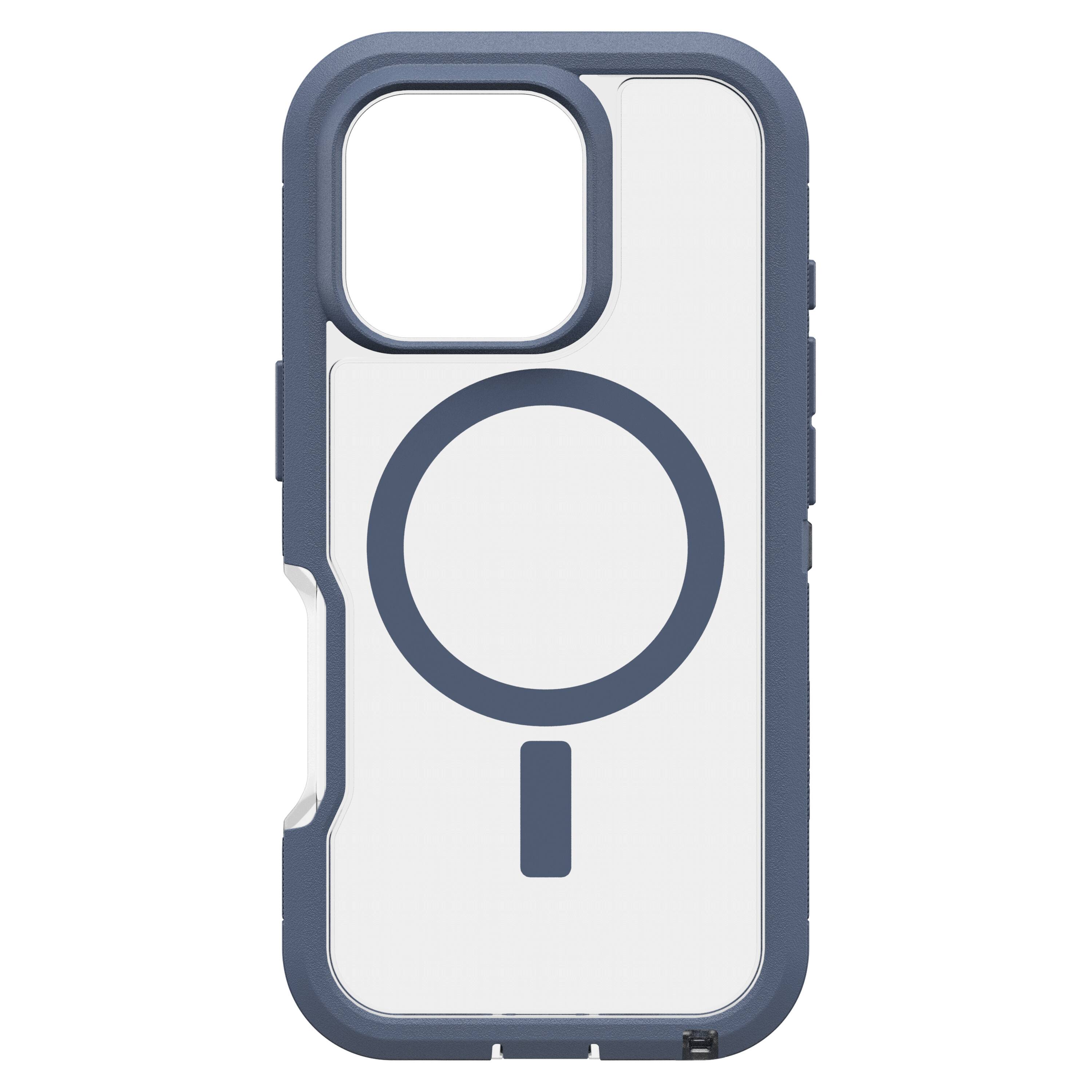 Angle. OtterBox - Defender Series Pro XT Hard Shell for MagSafe for Apple iPhone 16 Pro - Mountain Storm.