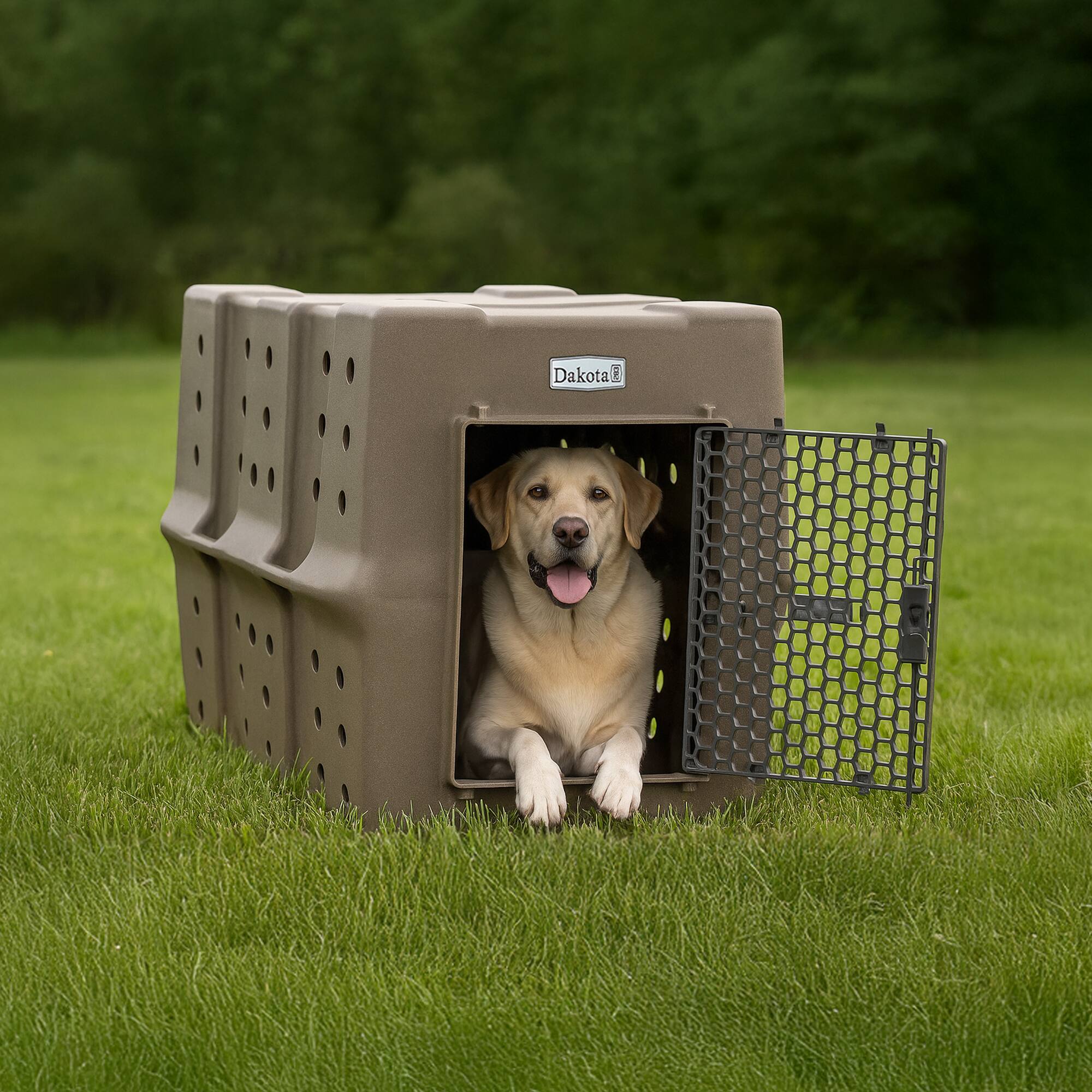 Alt View 2. Dakota 283 - Dakota 283 Canine Rough and Tough Economy Pet Kennel, X-Large, Coyote Granite.