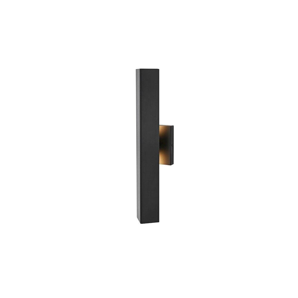 Angle. Elegant Lighting - Troy 4.5 x 18 inch Outdoor Wall Sconce in Black - Black.