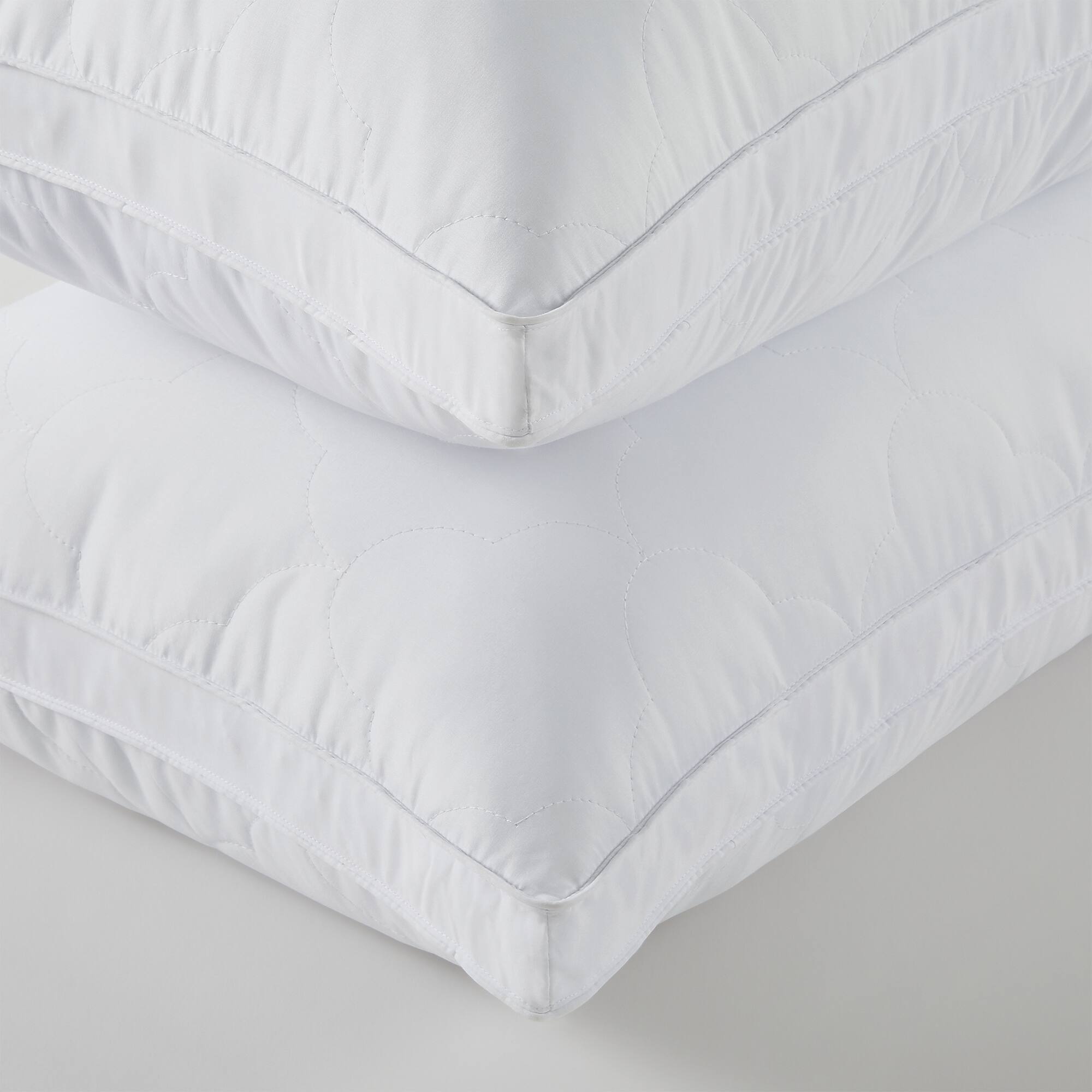 Alt View 1. Peace Nest - Peace Nest Set of 2 Premium Medium Feather Quilted Bed Pillow with Soft Cover, Gusseted, King - Gusseted.