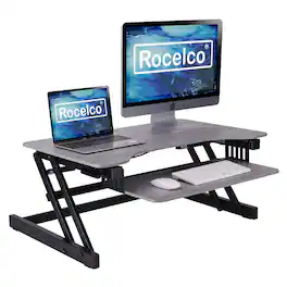Rocelco - 32" Height Adjustable Standing Desk - Gray