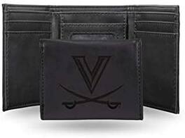 Rico Industries - Virginia Cavaliers Laser Engraved Black Trifold Wallet - Multi