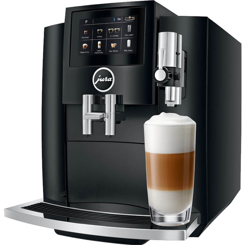 Sure, here is the corrected text:

- Espresso
- Coffee
- 2 x Coffee
- Cappuccino
- Latte macchiato
- Flat White
- Hot water
- Milk foam