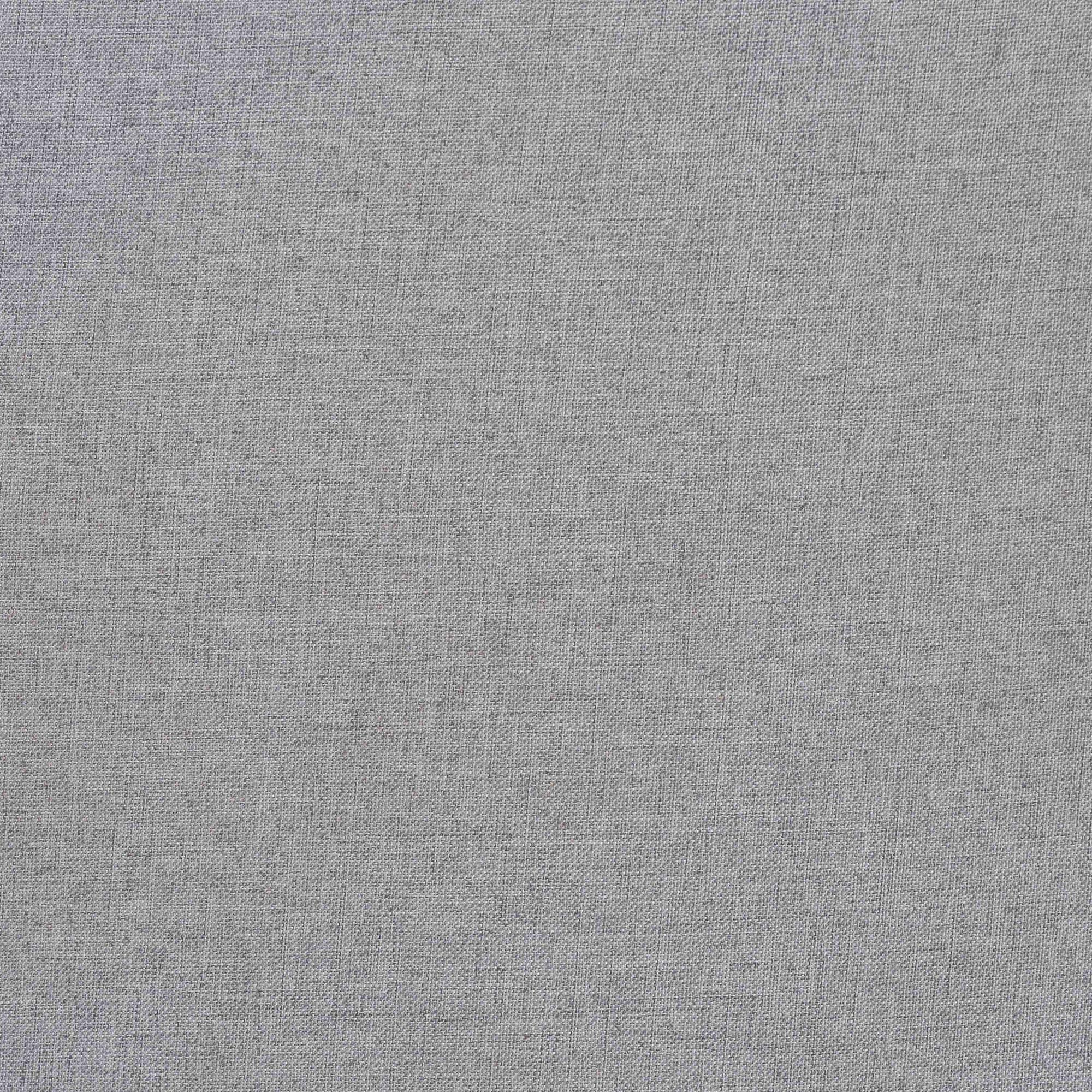 Back. Baxton Studio - Esti Mid-Century Modern Fabric and Finished Wood Queen Size Headboard with Rattan - Light Grey/Ash Walnut.