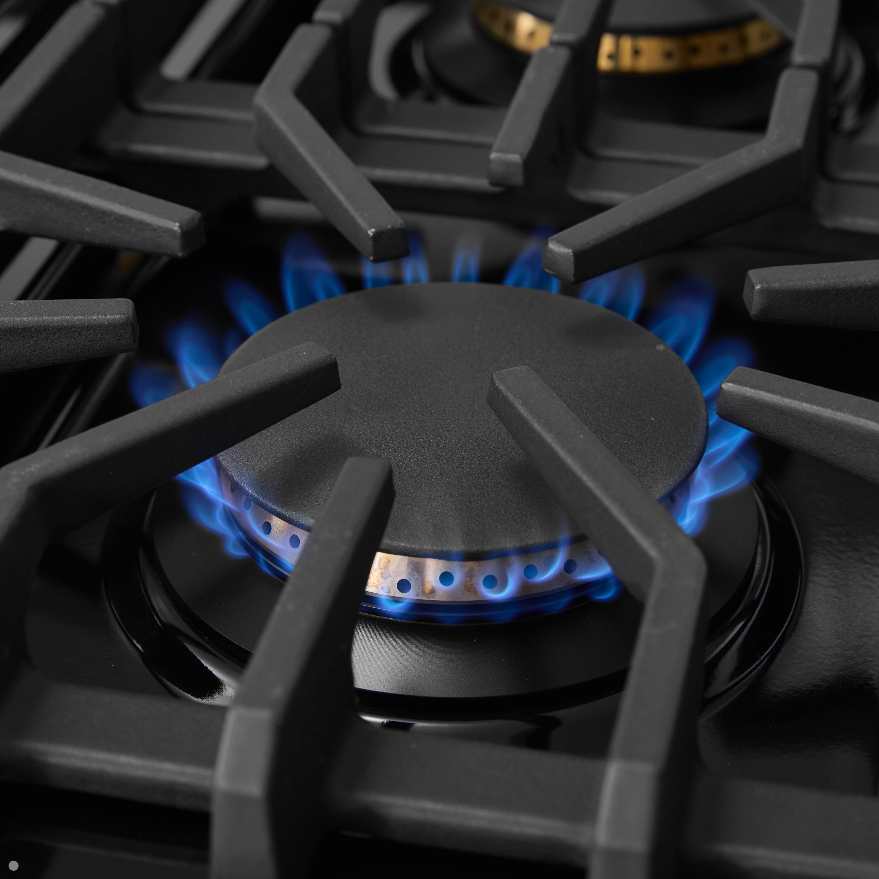 Alt View 10. Viking - 30 in. Wide 4 Burner Pro 5 Series 4.7 Cu. Ft. Freestanding Sealed LP Dual Fuel Convection Range - Damascus Gray - Damascus Gray.