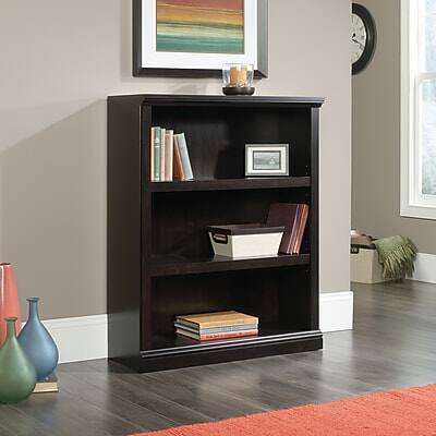 Alt View 1. Sauder - Sauder Select 44"H 3-Shelf Bookcase, Estate Black (420175) - Black.