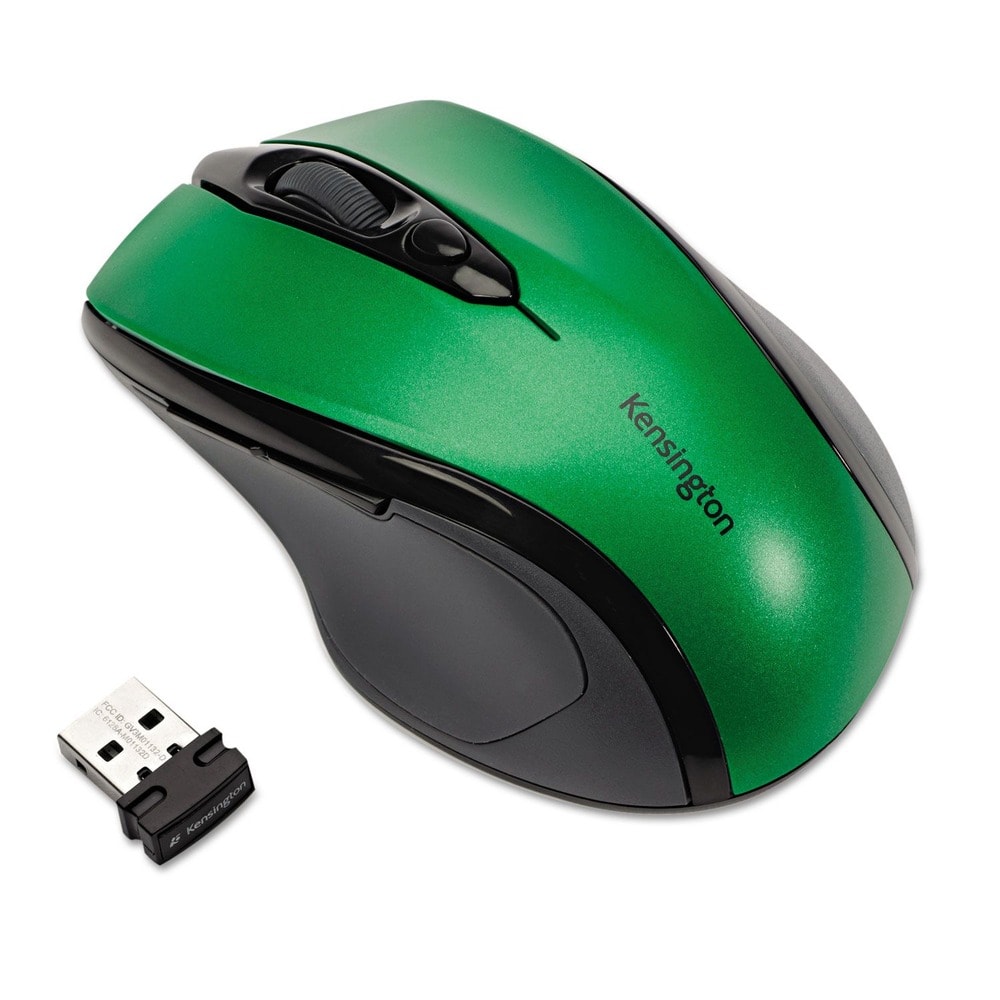Kensington - K72424AMA 2.4 GHz Frequency/30 ft. Wireless Range Pro Fit Right Hand Use Mid-Size Wireless Mouse - Wireless - Emerald Green