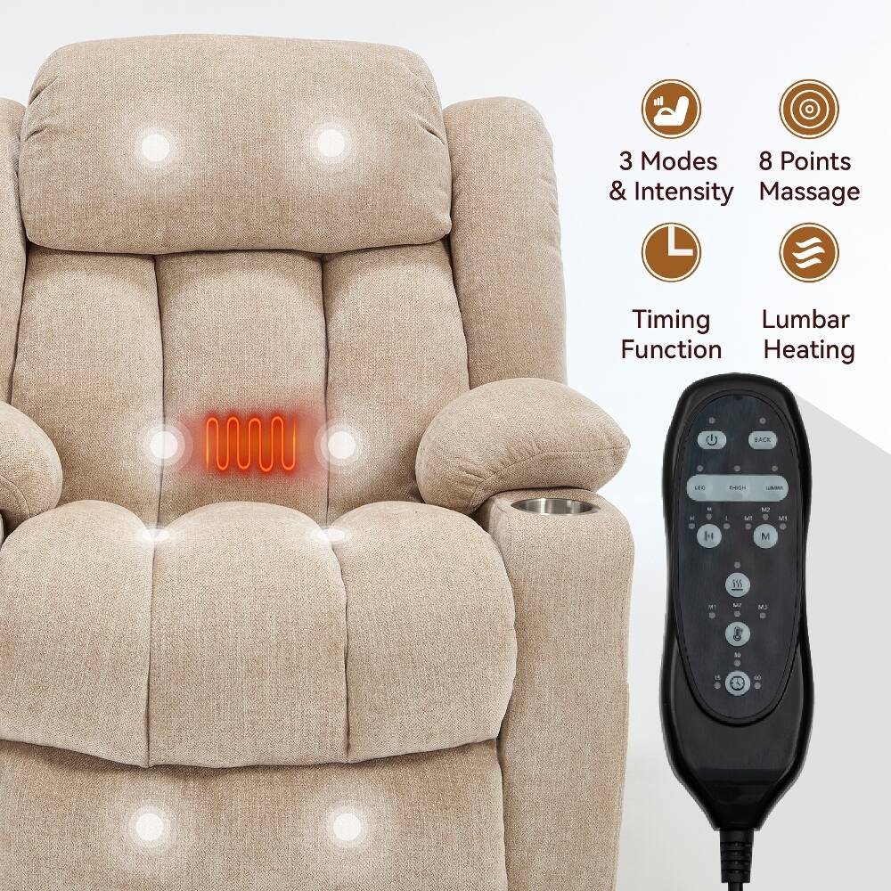 3 Modes & Intensity  
8 Points Massage  
Timing Function  
Lumbar Heating