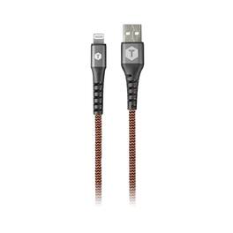 ToughTested - Tt-fc6-ip2 Charge And Sync Braided Usb Type-a To Lightning Cable, 6 Ft - Black