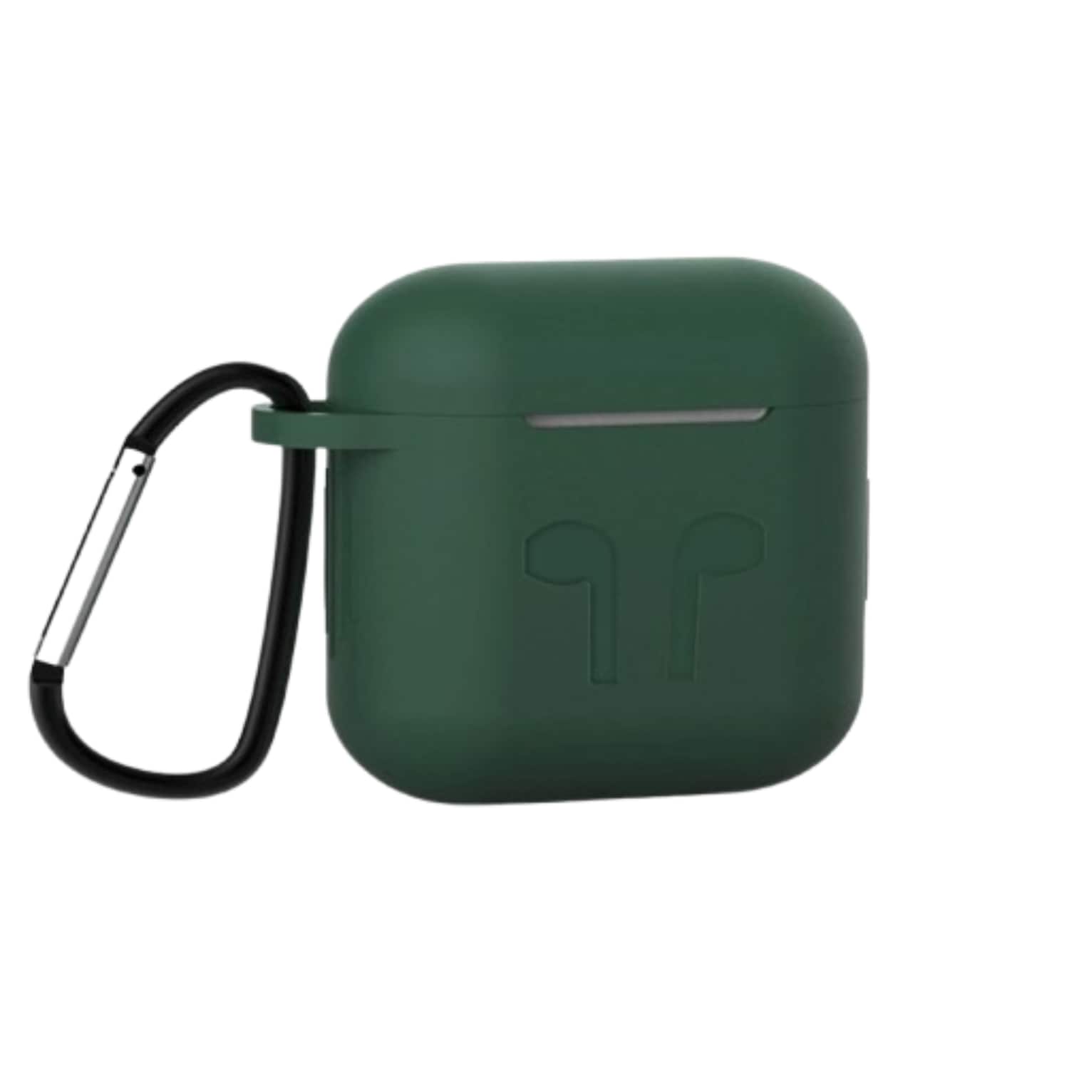 Home Collection - Soft Silicone Protective Case with Keychain for Apple AirPods 4th Generation - Deep Green
