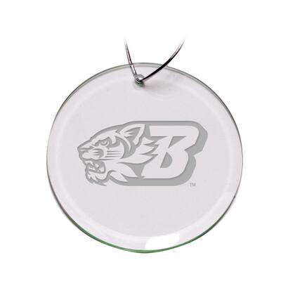 Front. Jardine - Binghamton Bearcats 3'' Glass Round Ornament - Multicolor.