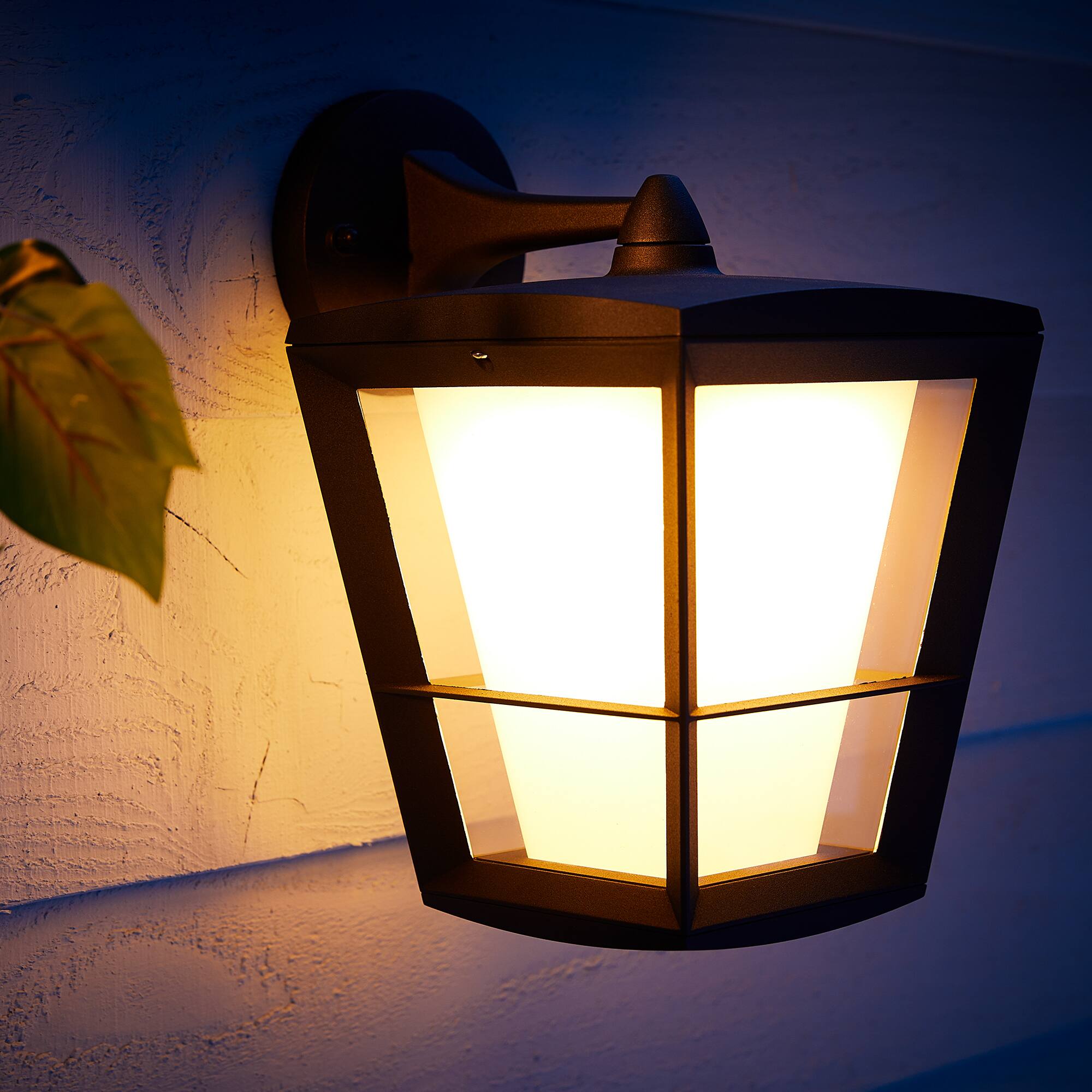 Back. Philips - Philips Hue Econic Outdoor Wall Lantern - Black.