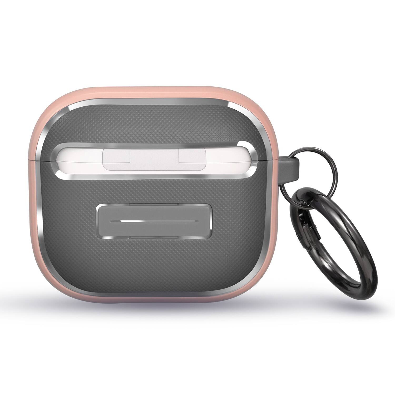 Back. Vena - For Apple Airpods 4 Case Cover, Airpods Case 4 4th Generation Dual Layer Auto Open Lock Wireless Charging, Pink - Pink.