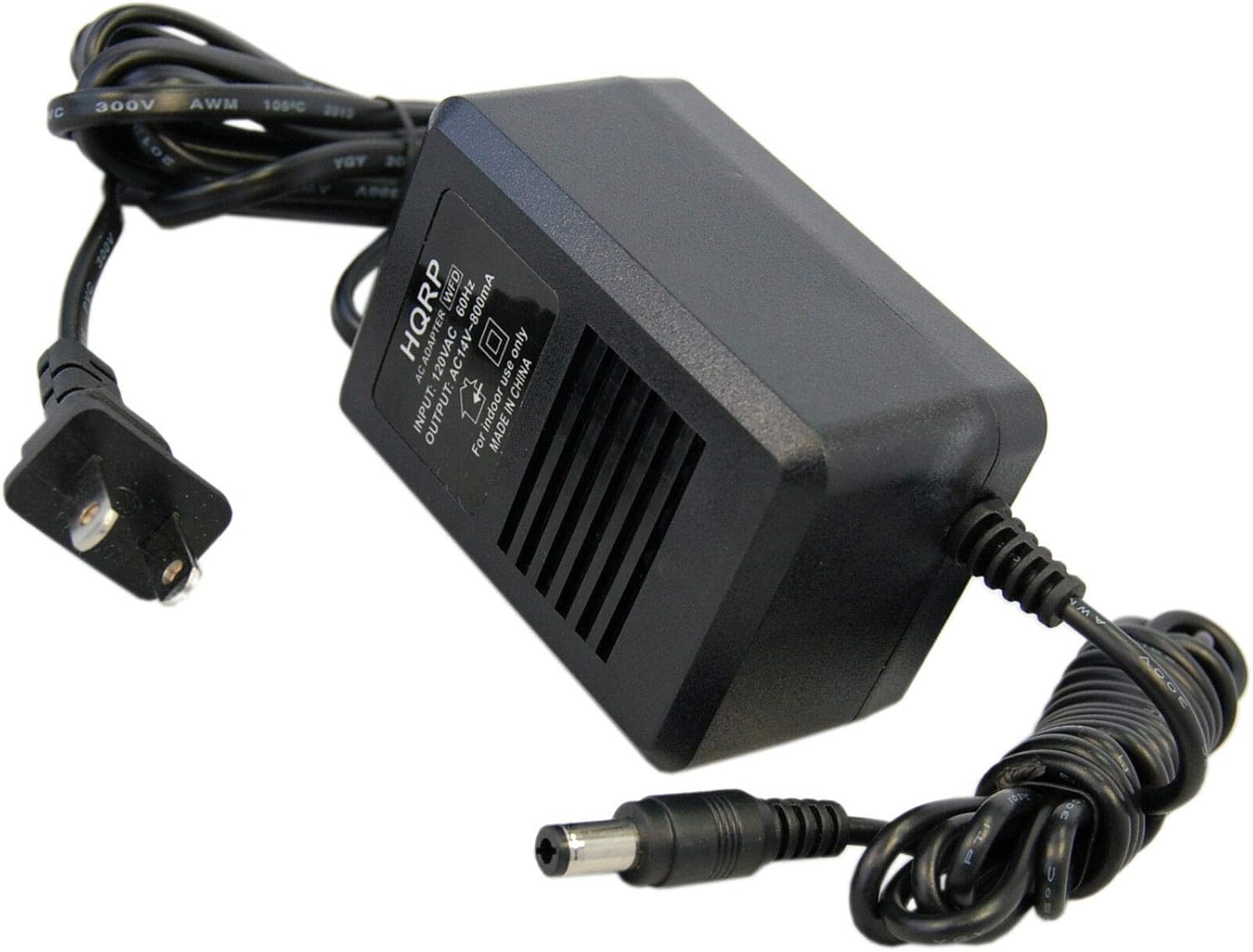 300V AWM 1051C YGY HQRP LWED) 60Hz -800mA AC ADAPTER AC 120VAC AC14V-800mA AC14V- use only CHINA INPUT: OUTPUT: For indoor MADE IN CHINA MADE IN ARG