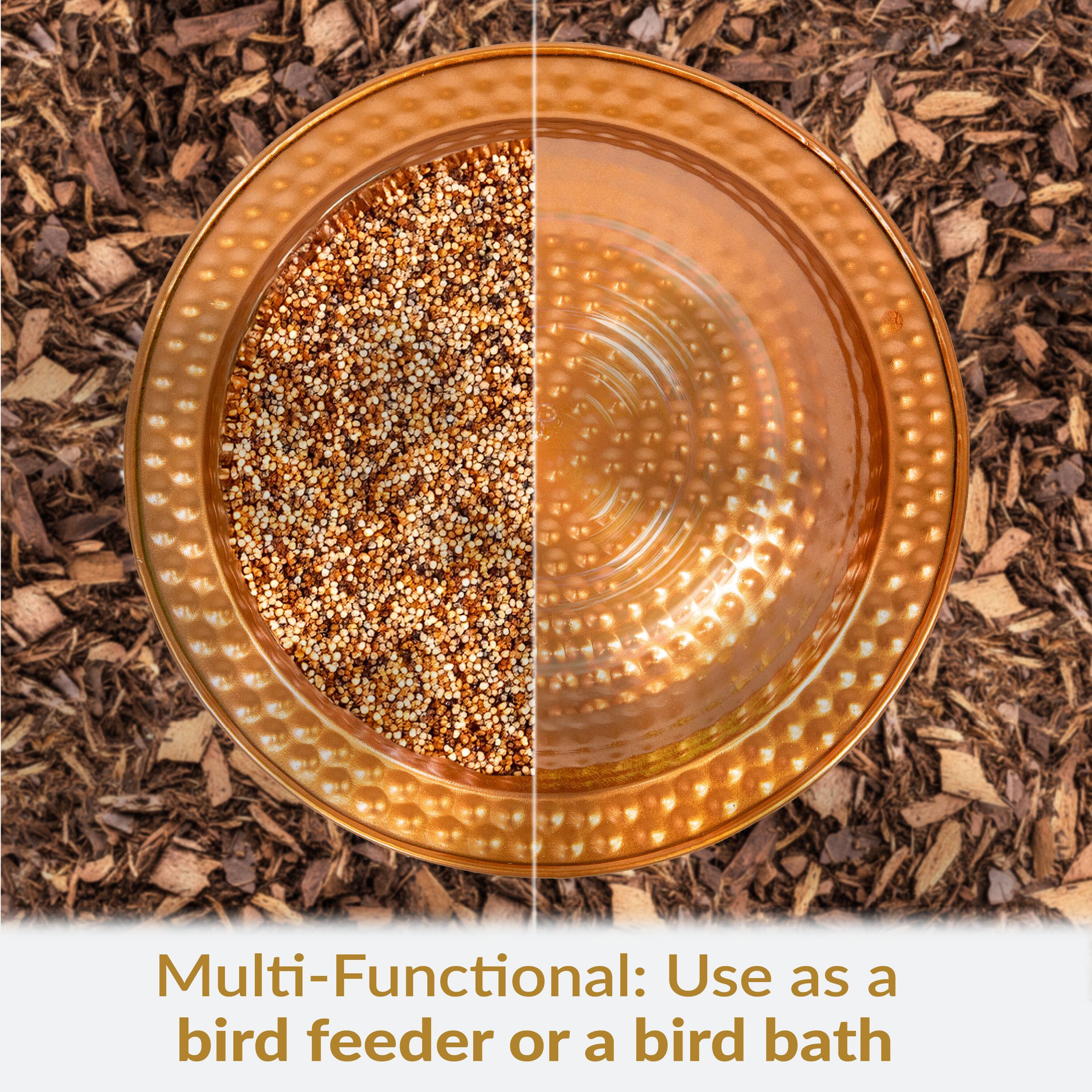 Multi-Functional: Use as a bird feeder or a bird bath