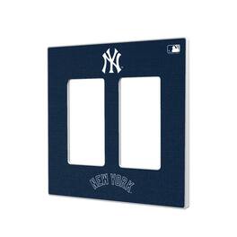 Keyscaper - New York Yankees Solid Double Rocker Light Switch Plate - Multicolor