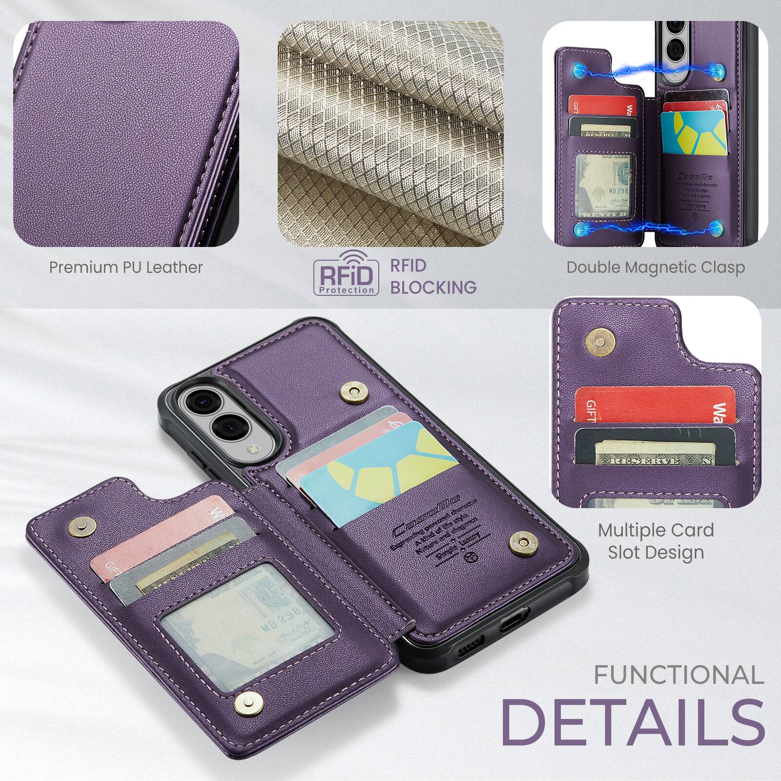 1 F 2M Crz eme RU M - -P H Premium PU Leather RFID RFiD Protection BLOCKING Double Magnetic Clasp GIFT Wa GIFT W C chinatn perore el eat ad Men / Simple HEEXWE Multiple Card Slot Design 298 MB 35550A FUNCTIONAL DETAILS