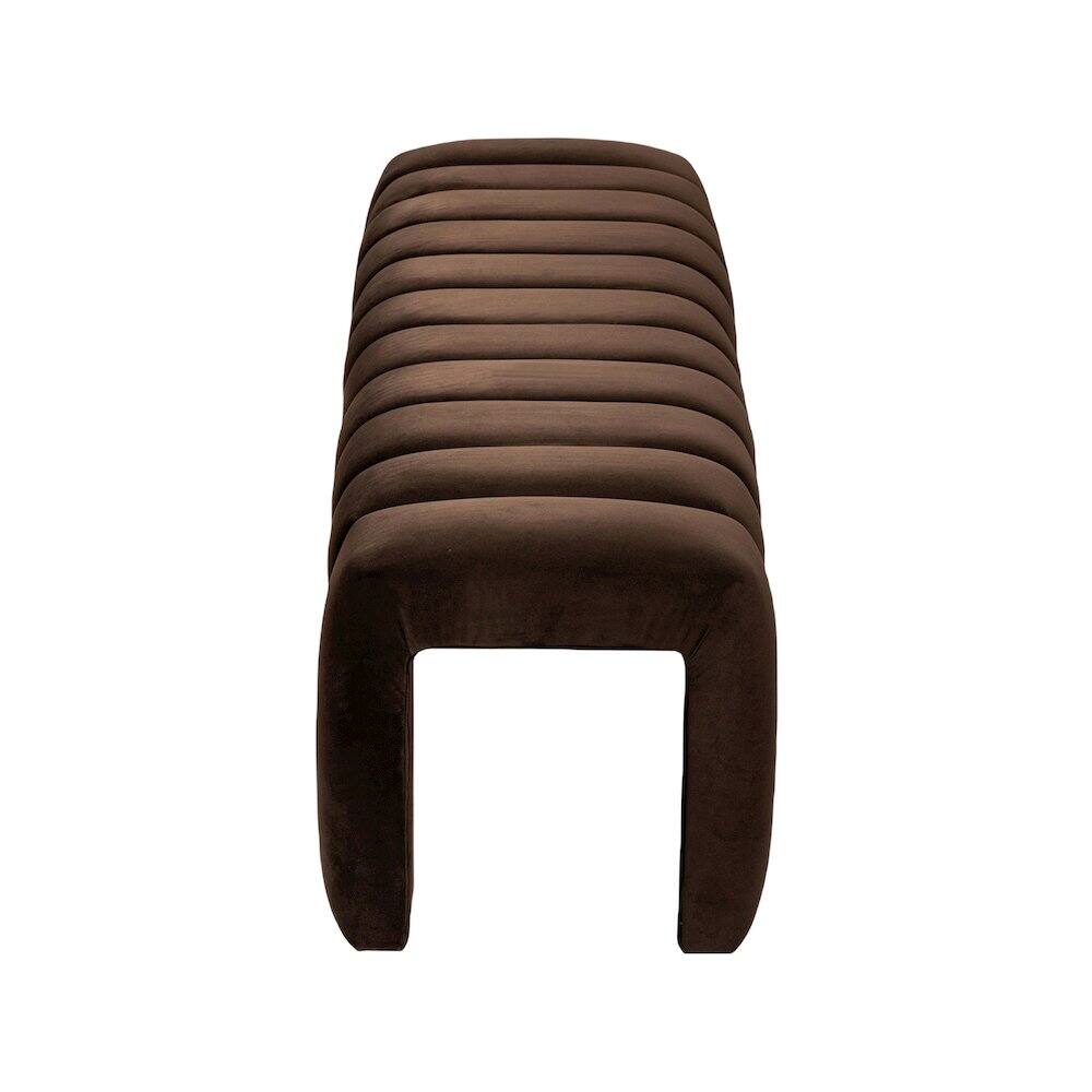 Alt View 2. Meridian Furniture - Andaz Brown Bench - Brown.