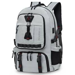 Unique Bargains - 35L Travel Backpack with Shoe Compartment, TSA Approved Carry On, Fits 18" Laptop, Water-Resistant - Light Gray