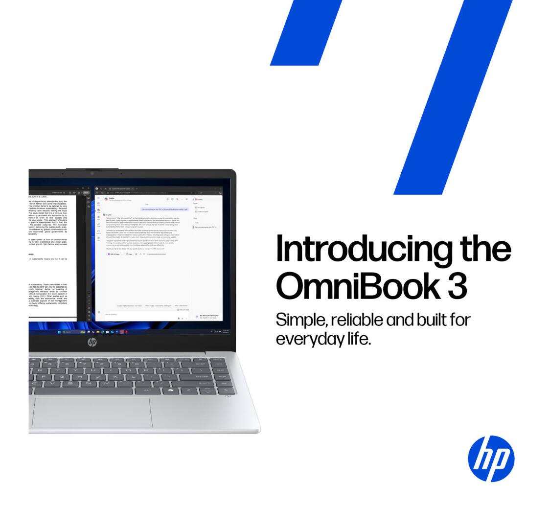 Introducing the OmniBook 3  
Simple, reliable and built for everyday life.