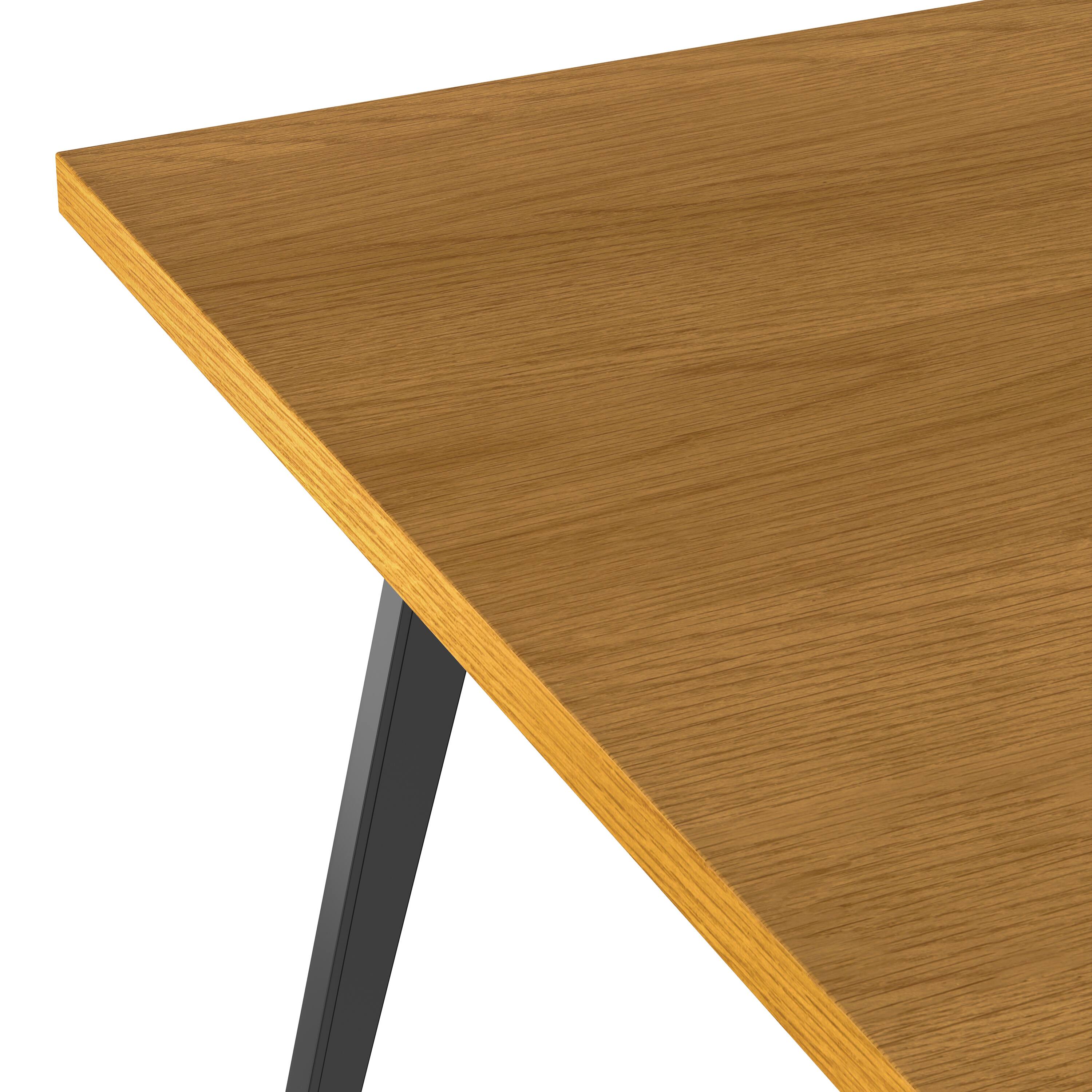Alt View 4. Simpli Home - Lowry 66 inch x 40 inch Rectangle Modern Industrial Dining Table in Oak Veneer - Oak Veneer.