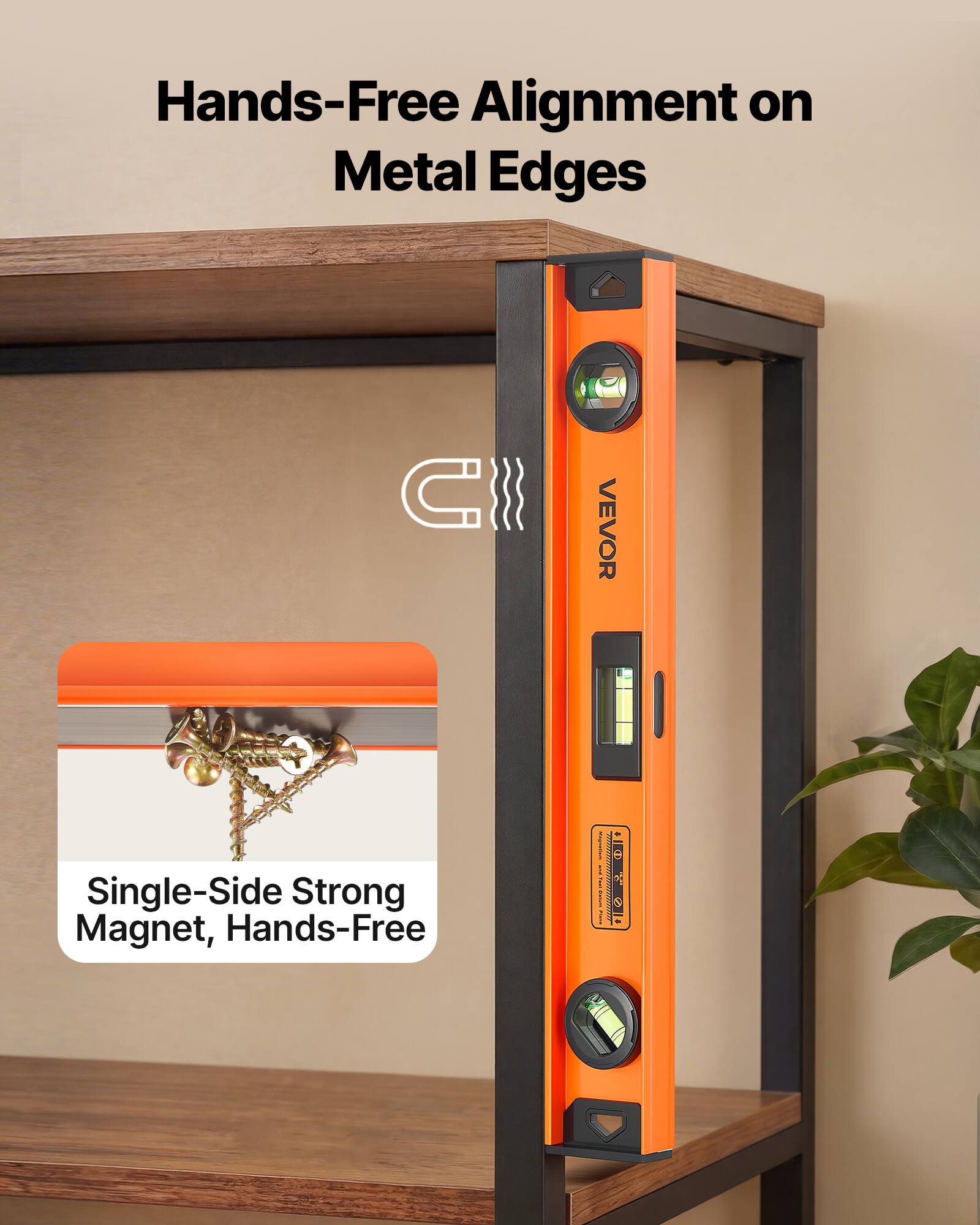 Hands-Free Alignment on Metal Edges

VEVOR

Single-Side Strong Magnet, Hands-Free