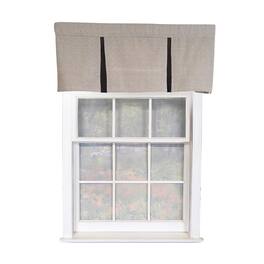 RLF Home - Denton Pleated 100% Cotton Rod Pocket Lined Window Valance 50" x 17" - Taupe