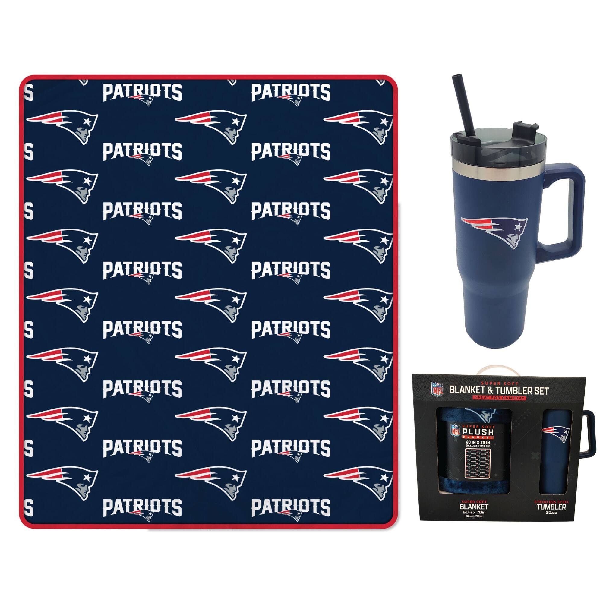 Pegasus - 60" x 70" Logo Blanket and 30oz Stainless Steel Tumbler Combo - Multicolor