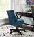 Alt View 13. Linon Home Décor - Scotmar Plush Button-Tufted Adjustable Office Chair With Wood Base - Azure Blue.