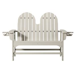 WestinTrends - St. Augustine Outdoor Patio 49" HDPE Adirondack Garden Bench - Sand