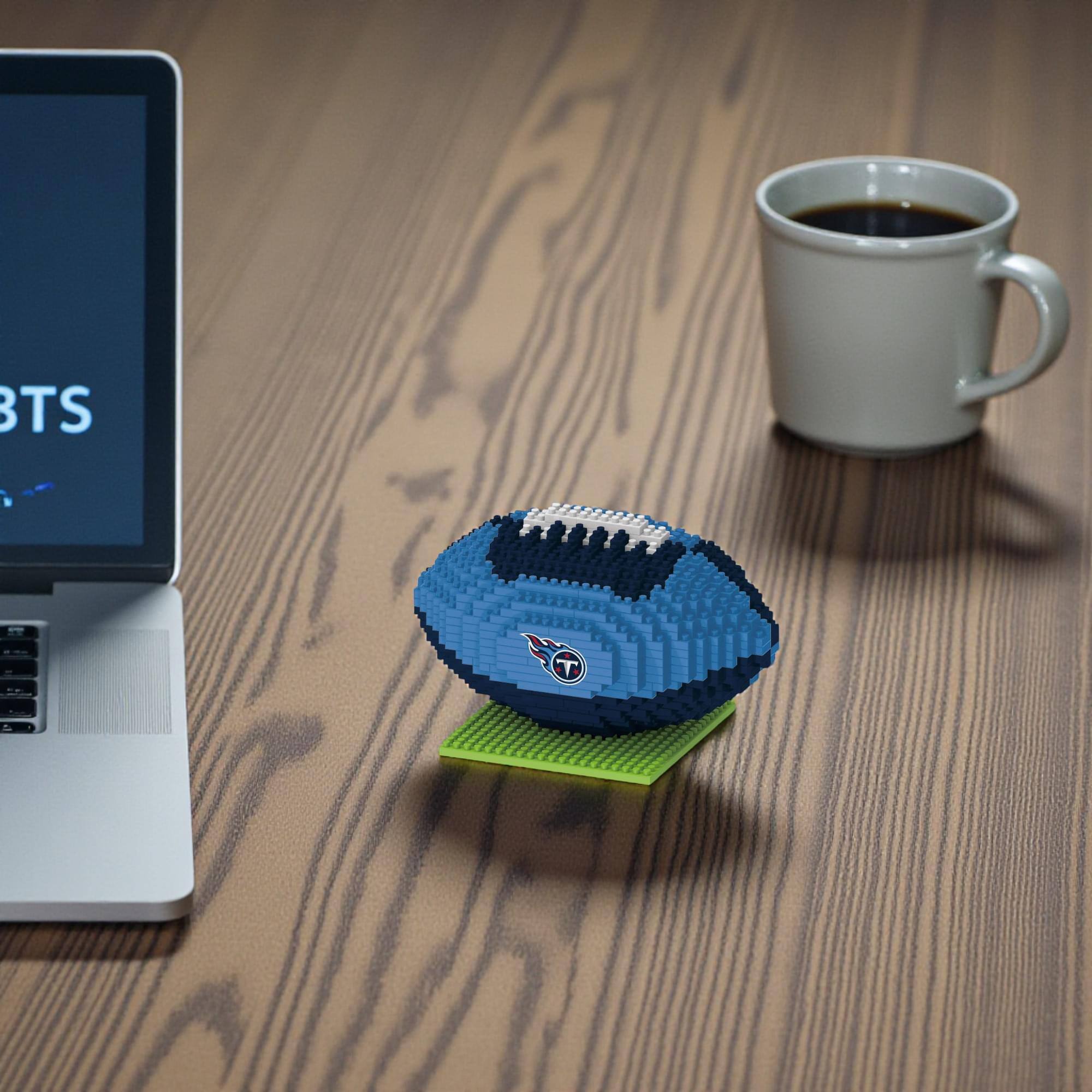 Alt View 3. Forever Collectibles - Tennessee Titans NFL BRXLZ Football 704-Piece Building Block Set - Blue.