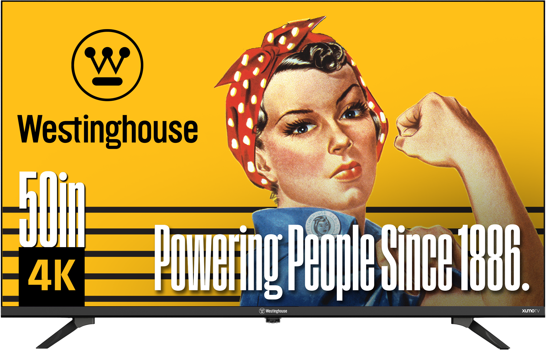 Westinghouse - 50" Smart ROKU TV, 4K UHD Flat Screen, Wi-Fi, Bluetooth, Mobile App, AirPlay, Alexa & Google Assistant