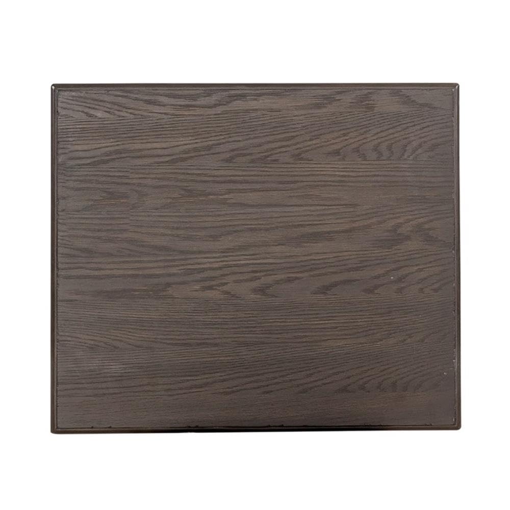 Alt View 2. Liberty Furniture Industries - Mill Creek Drawer End Table in Peppercorn - Brown.