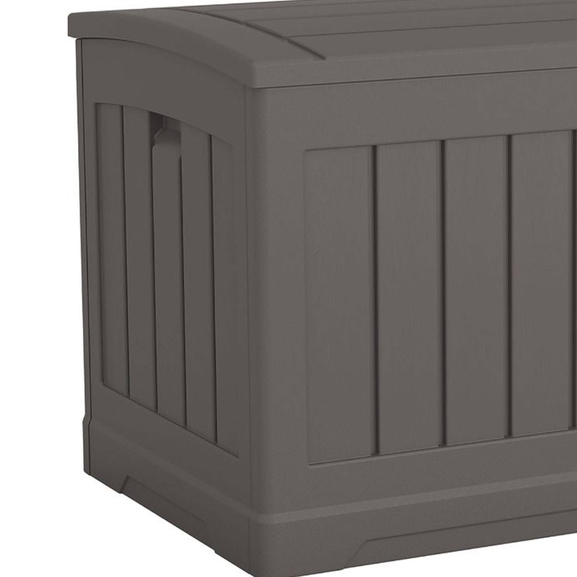 Alt View 4. Suncast - Suncast 50 Gallon Plastic Deck Box with Molded Lockable Feature for Home, Gray - STONEY.