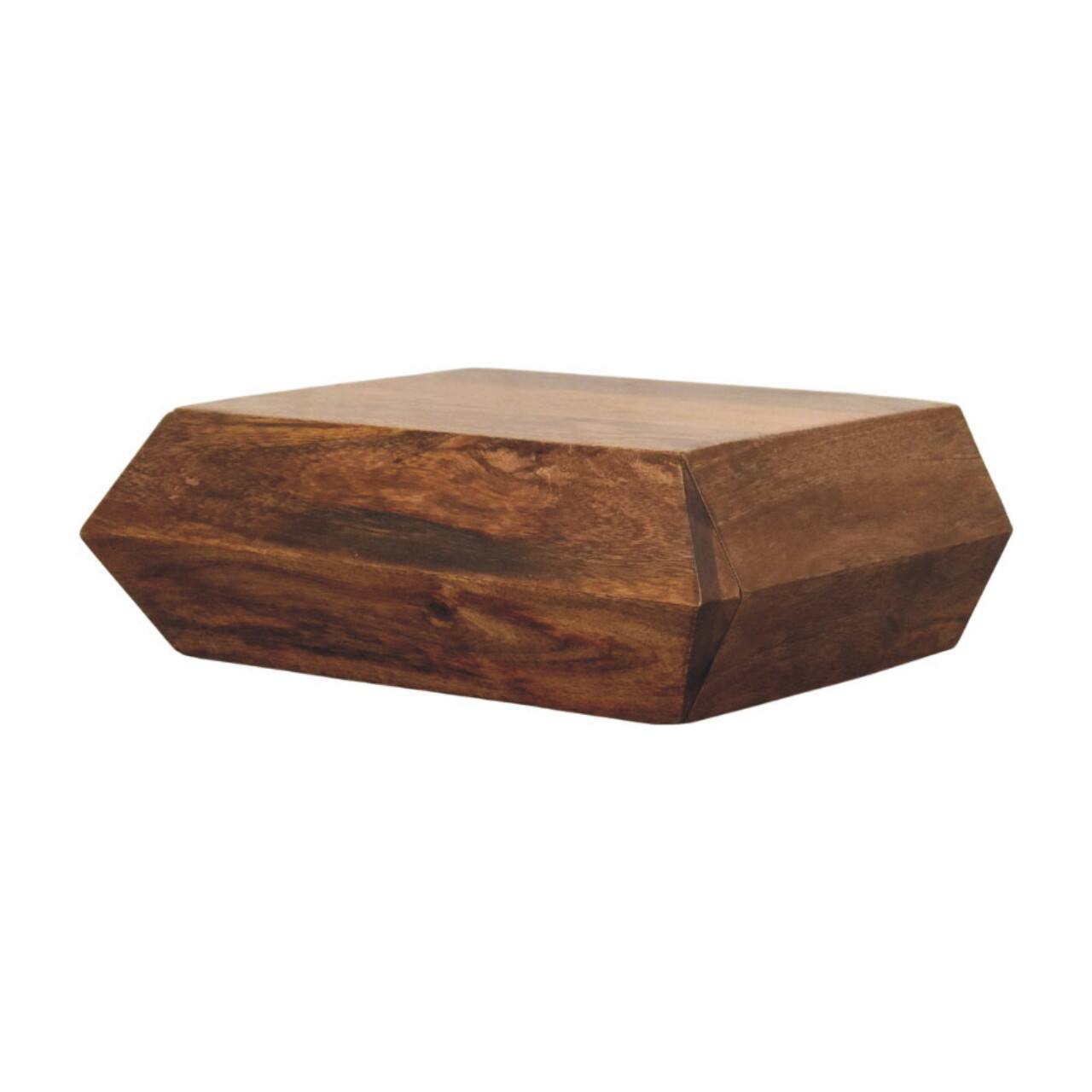 Left. Artisan Furniture - Artisan Furniture Solid Wood Prisma Wall-Mounted Unit - Brown.