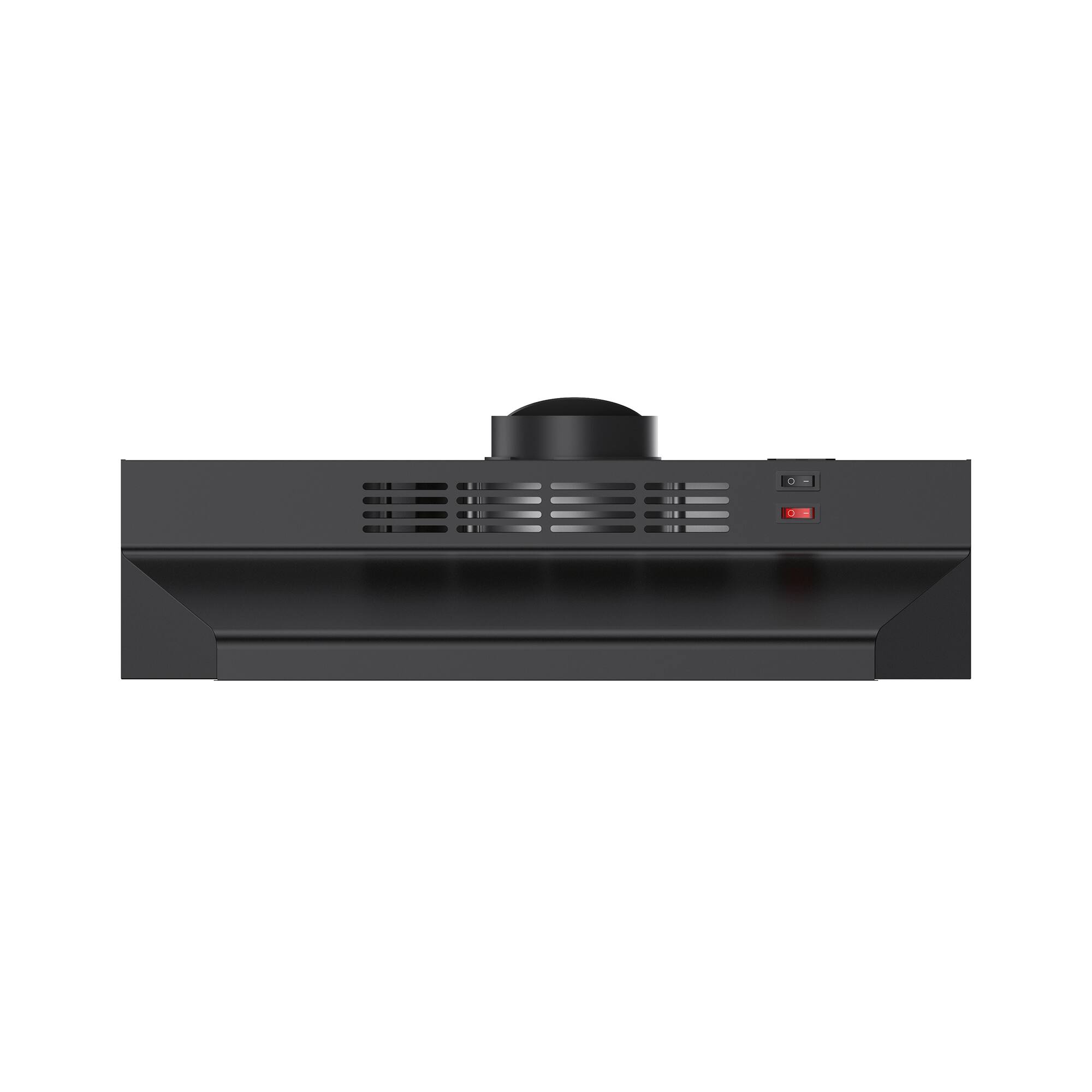 Left. Breezary - 30 inches - Convertible - Under cabinet Range Hood - Black.