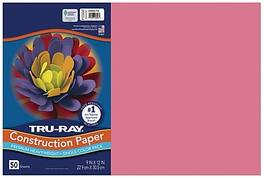 Tru-Ray - 12" x 18" Construction Paper, 50 Sheets - Shocking Pink
