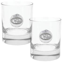 Wendell August Forge - San Francisco 49ers Two-Piece 11oz. Rocks Glass Set - Multicolor
