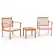 Front. Costway - 3 PCS Patio Wood Furniture Set Acacia Wood Chairs & Coffee Table with soft Cushions - Natural + Off White.