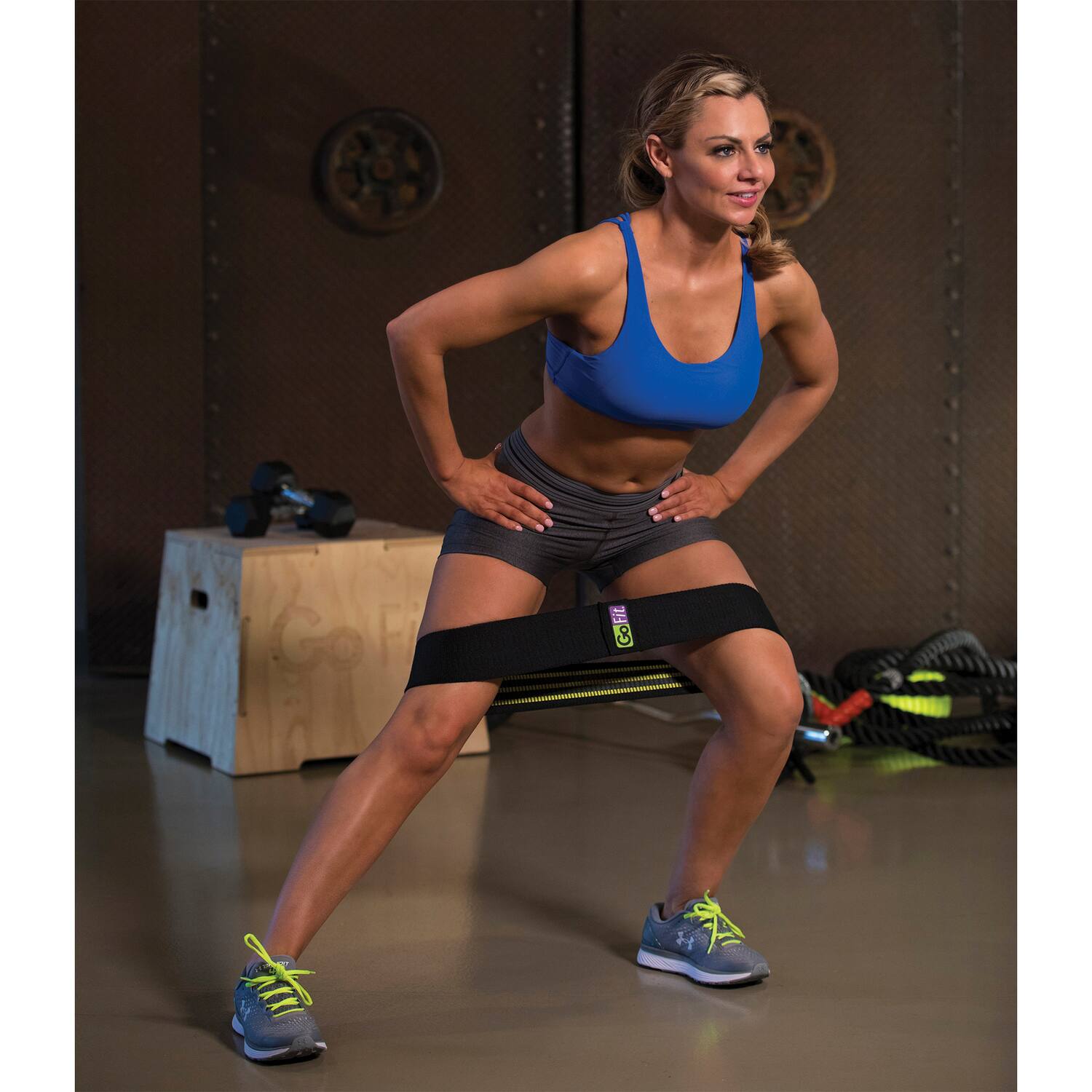 Alt View 2. GoFit - Super ElastiLoop Large/Extra Large - Black.