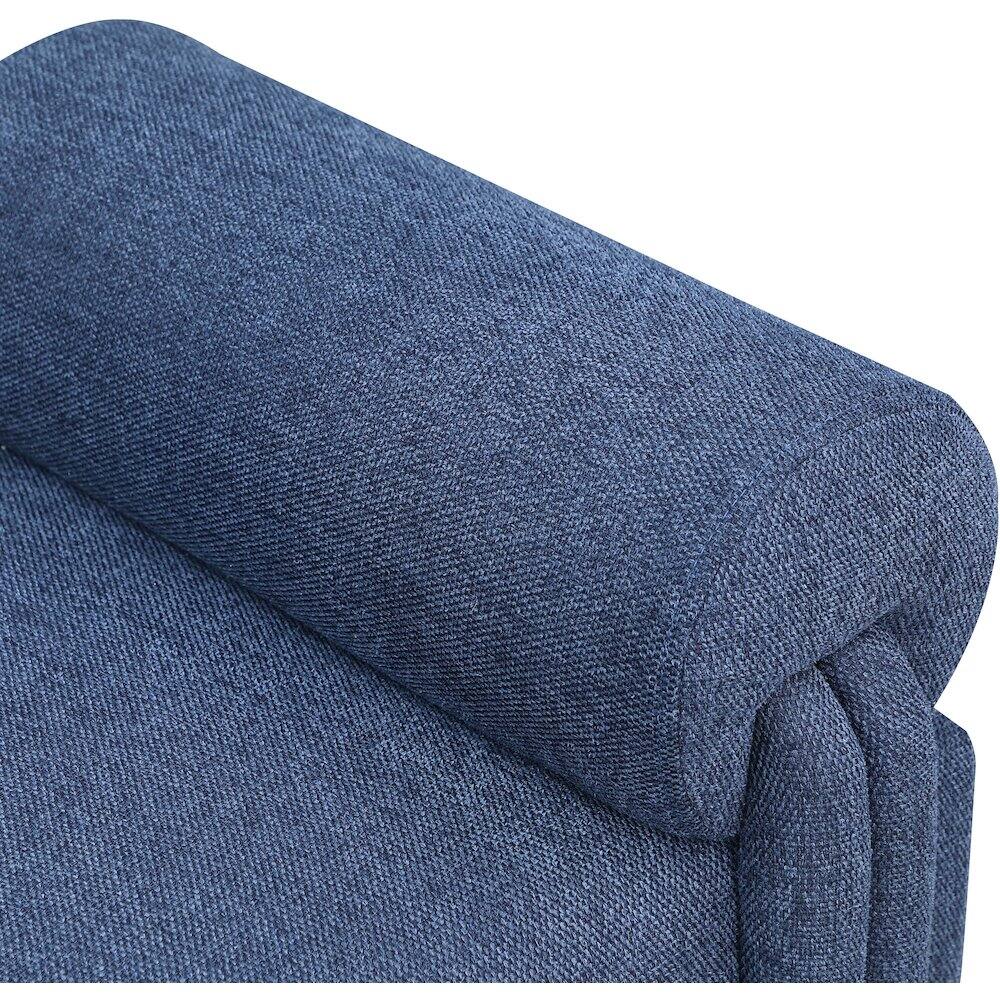 Alt View 4. Meridian Furniture - Stefano Navy Polyester Fabric Bench - Blue.